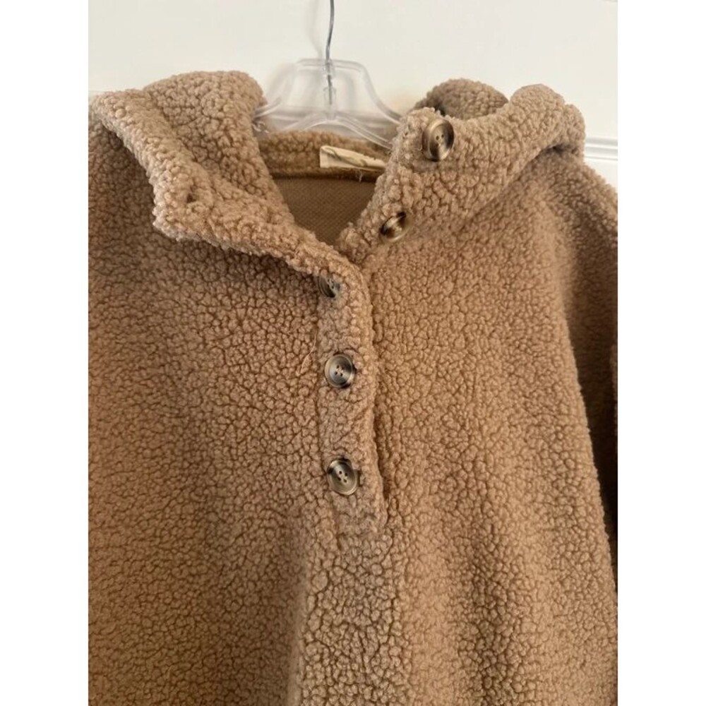 Tan teddy hoodie - Picture 2 of 6
